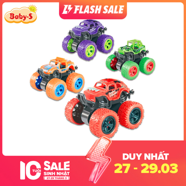Xe địa hình bánh đà, xe ô tô đồ chơi cho trẻ em nhào lộn 360 độ chạy đà cực mạnh bằng nhựa nguyên sinh ABS Baby-S – SDC054