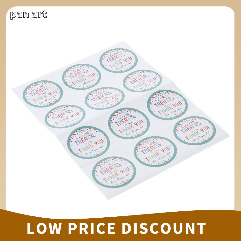 PAN6303936269 120 Pcs 2 Inch Thank-you Sticker Green Copper Plate Adhesive Appreciation Stickers Multipurpose Circular Self-adhesive Sticker Label Office