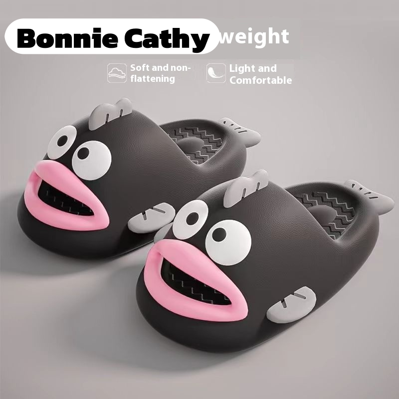 Bonnie Cathy Cute Ugly Fish Slippers for Women, Soft Comfortable Home & Outdoor Wear ราคา 108 บาท*ส่งฟรี