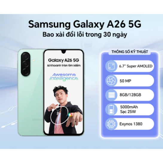 Điện Thoại SS A26 5G 8GB/128GB Hàng Chính hãng Mới 100%
