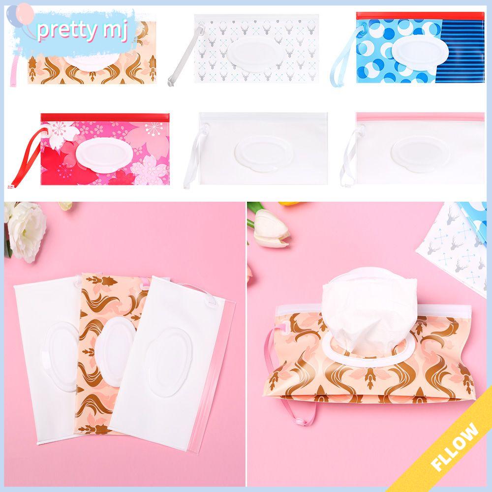 Khá MJ hữu ích dễ thương Snap-Strap Mang trường hợp lật Bìa xách tay phụ kiện xe đẩy Túi đựng mỹ phẩm Hộp đựng khăn giấy túi khăn ướt