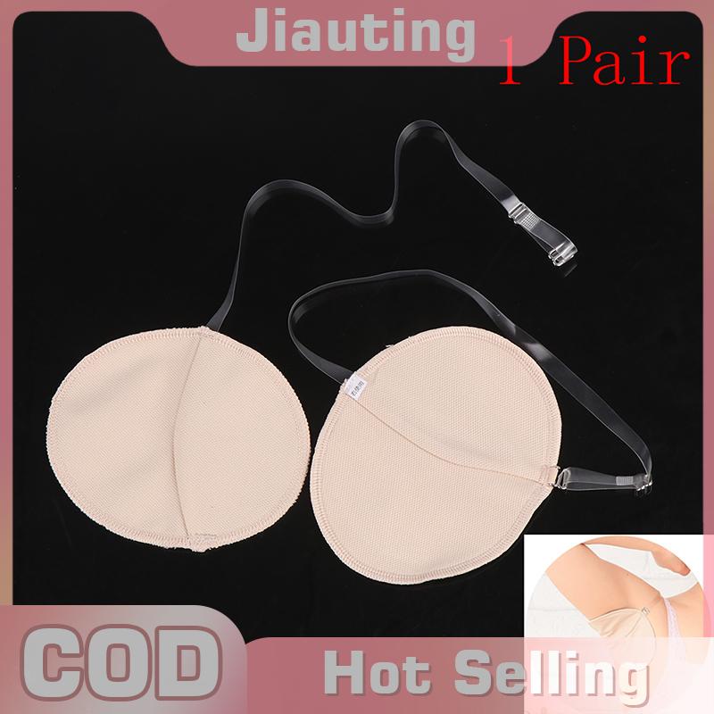 Jiauting 2 cái nách mồ hôi pad có thể giặt nách hấp thụ trong suốt dây đeo vai