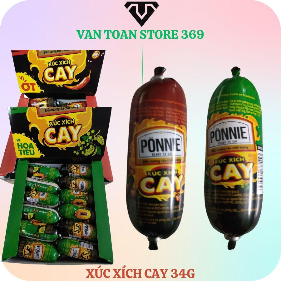 Xúc xích cay PONNIE vị hoa tiêu và ớt cây 34g