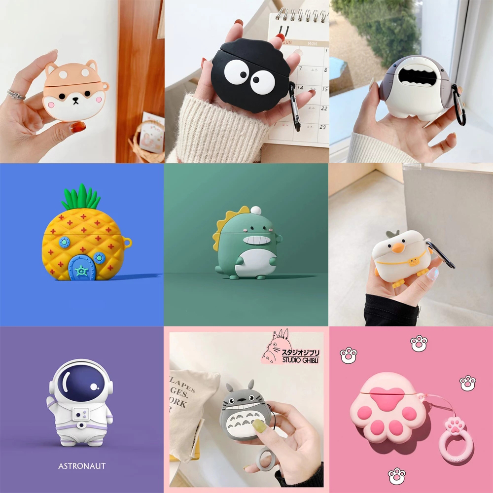 【One-of-a-kind】 Silicone Protective Cover 3d Cartoon Headset Case For Buds Air Neo Tws Wireless Bluetooth Earphone Soft