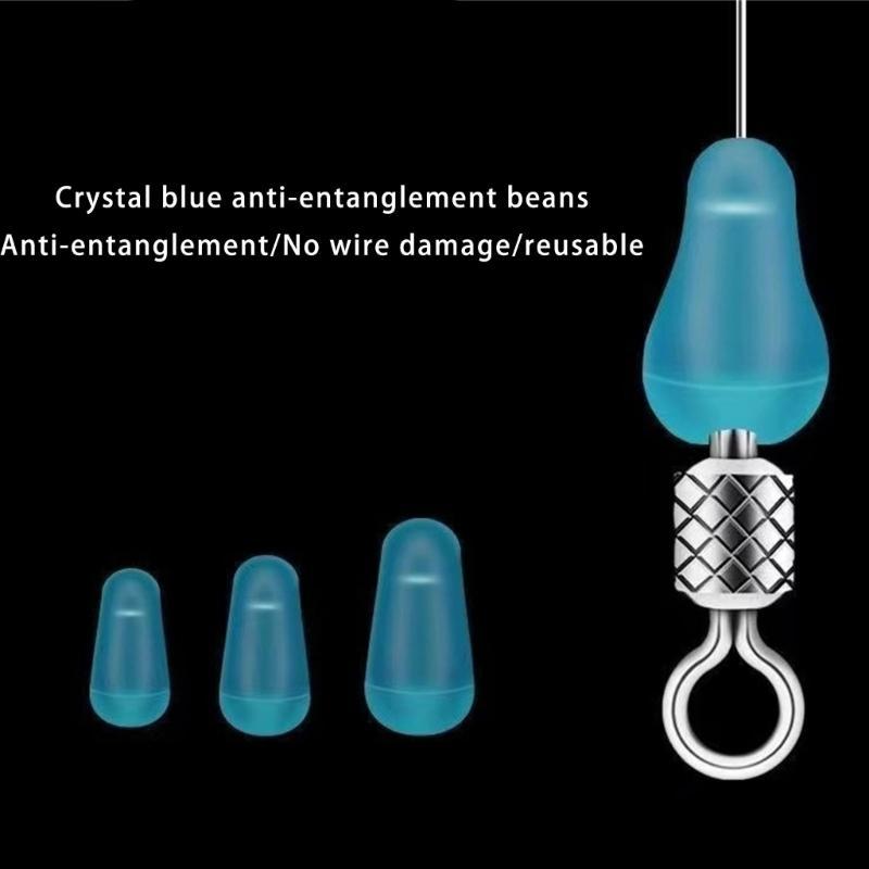 100PCS cao su không gian đậu silicon trọng lượng stoppers biển cá chép câu cá bằng ruồi nhân tạo phao câu cá bánh răng Essential