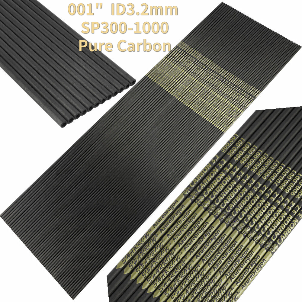 32 inch 24t pure carbon arrow shaft 001" id3.2mm sp300-1000 for championship competitive competition