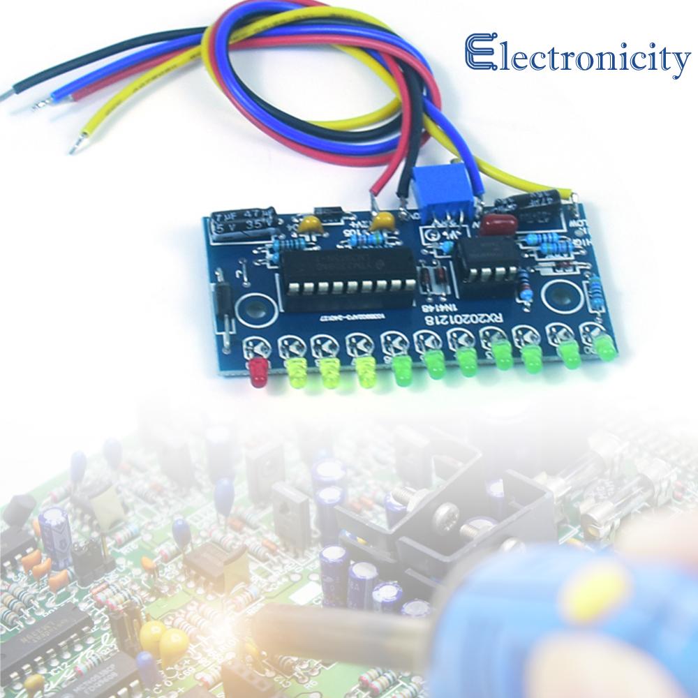 Lm3915 10 LED Âm Thanh Bộ chỉ báo mức DIY Vu Meter Preamp Bộ khuếch đại công suất Điện Tử Chỉ Số Âm Thanh Bộ