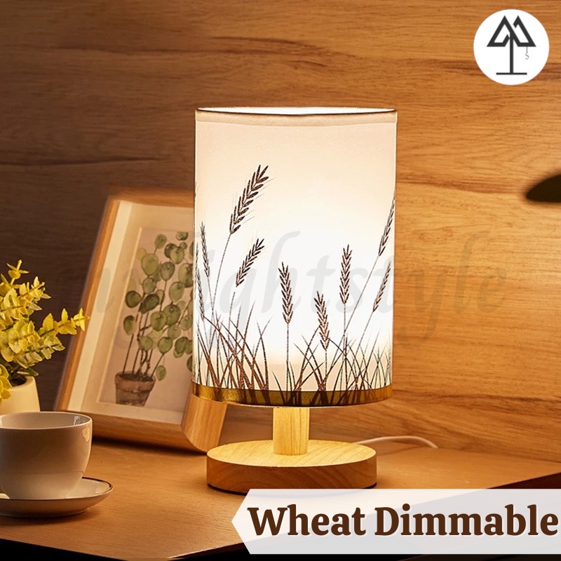 [Promo!] Gorka Wooden Night Light Cylindrical LED Decoration Side Light Table Lamp Nordic Modern Desk Lamp Lampu Meja