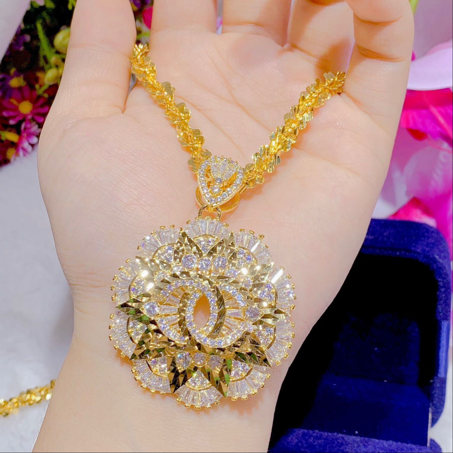 Dây chuyền phụng mặt hoa - d2682339 juri shop | cam kết đổi trả nếu không đúng mẫu