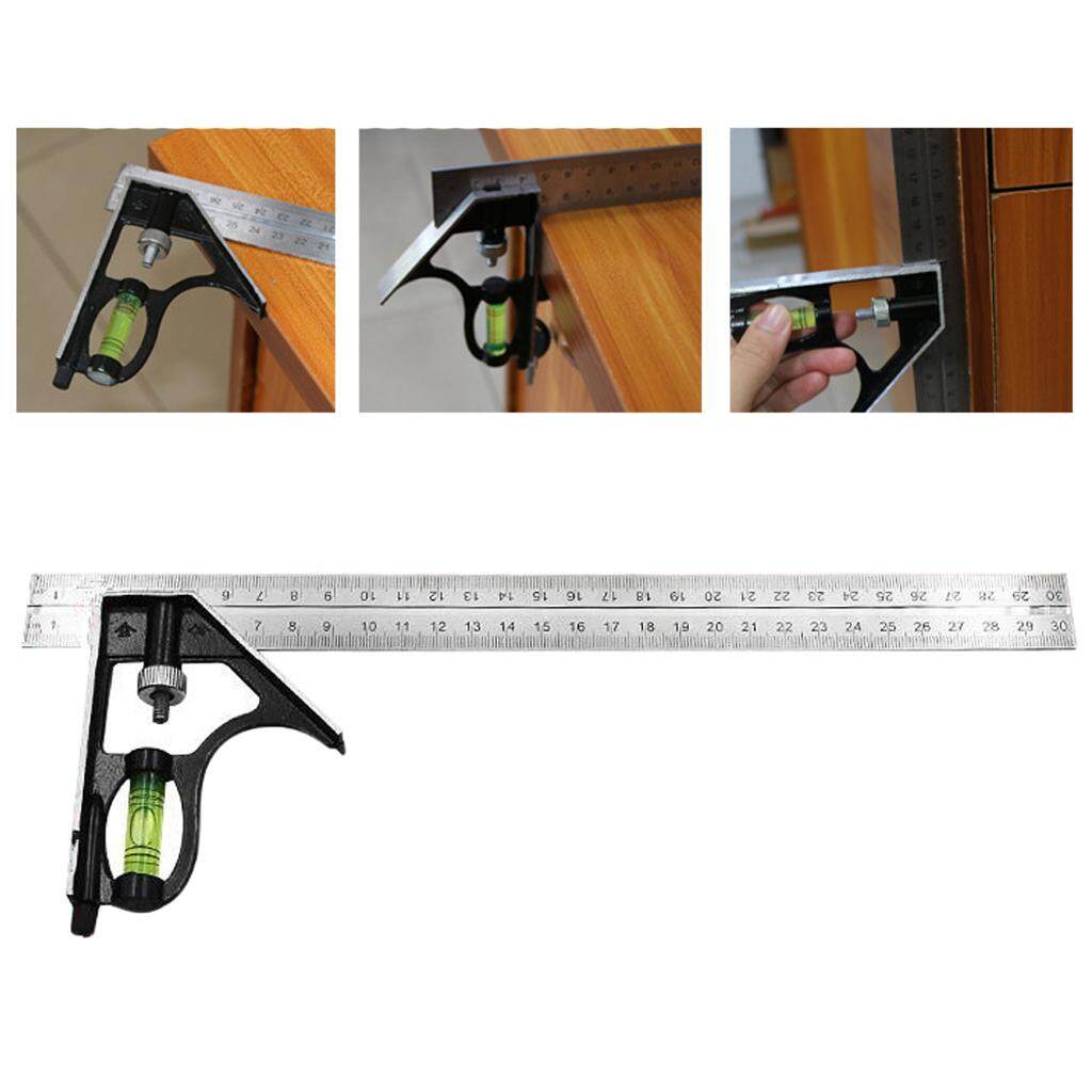 Tops One 300Mm (12 '') Bộ Vuông Thử Kết Hợp Kỹ Sư Điều Chỉnh Được Góc Bên Phải Cai Trị