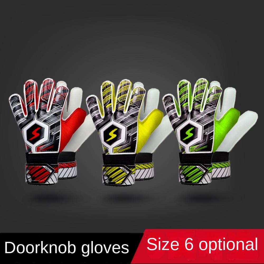 SPORTSNICE 1 Pair Bảo vệ ngón tay Găng tay thủ môn Đệm Chống trượt Găng tay thủ môn cho trẻ em Xe tay ga Cổ tay hai lớp Găng tay thủ môn bóng đá Chơi bóng đá