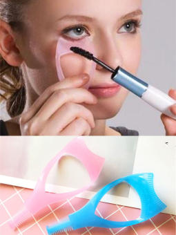 1 cái 3 trong 1 lá chắn Hướng dẫn bảo vệ đồ chuốt mi uốn lông mi Lược dụng cụ trang điểm lông mi mỹ phẩm đường cong Applicator Lược phụ kiện