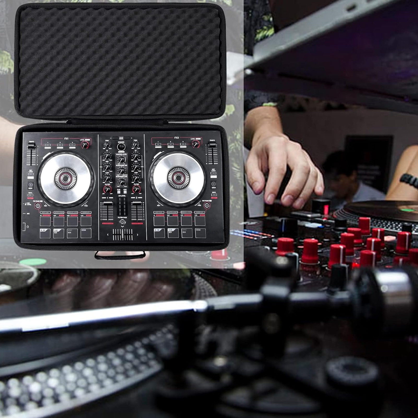 Eujgoov xách tay Túi mang đồ DJ điều khiển trường hợp ddj flx4 ddj 400 ddj SB2 ddj sb3 ddj RB cho Pioneer Bộ điều khiển 50x30x8cm