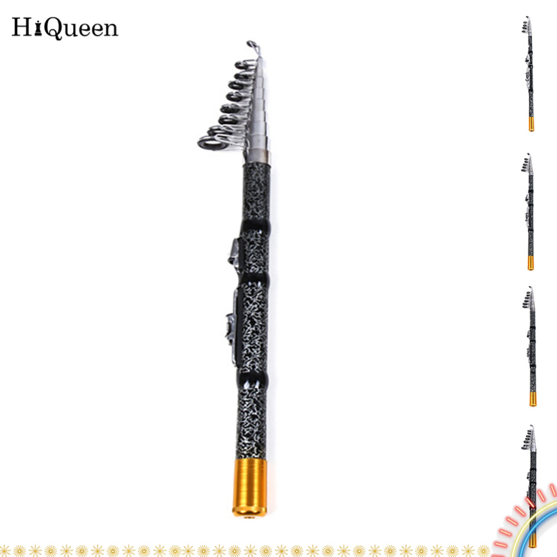 HiQueen Fishing Rod Telescopic Fishing Pole, Sea Fishing Pole, Portable Ultra Short Telescopic Fishing Rod, 1.3Meters-2.3Meters/51.2in-90.6in Super Hard Glass Fiber Fishing Pole ราคา 126 บาท*ส่งฟรี