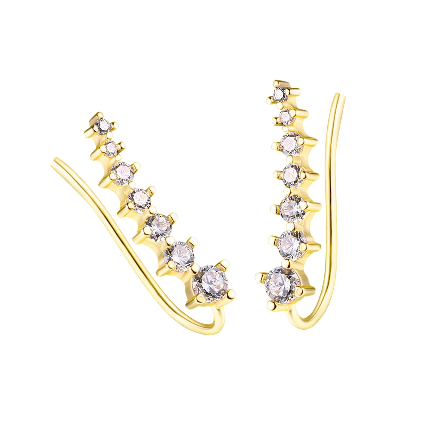 Gazechimp 2Pcs Ear Cuffs Earring Jewelry Earhook for Wedding Party Holiday Anniversary
