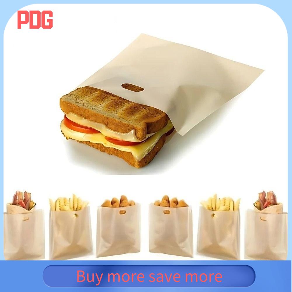 PDG 1PC Polyester Túi nướng bánh mì tái sử dụng Người tổ chức đồ ăn nhẹ Có thể tái sử dụng Túi đựng bánh mì không dính Bảo quản thực phẩm Làm  bằng lò vi sóng Túi lò vi sóng Dụng cụ làm bánh