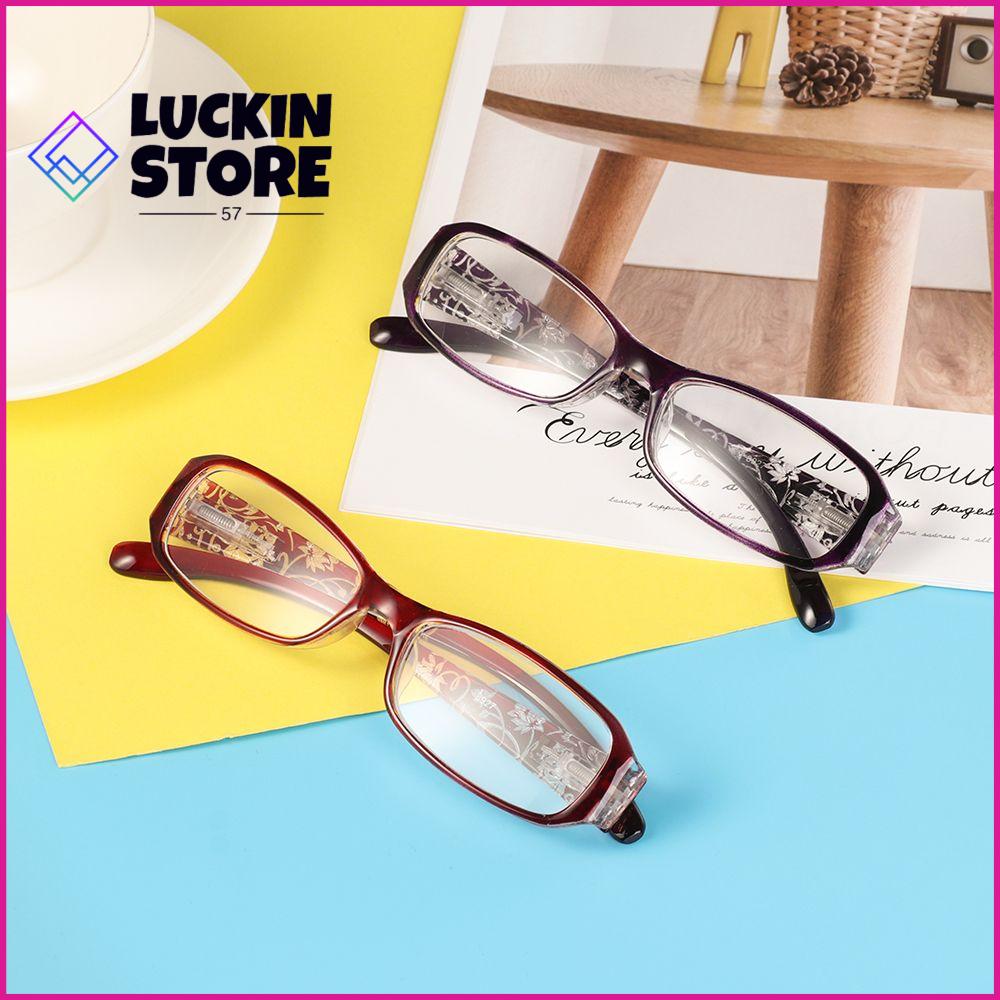 TREND 57SHOP Phụ nữ Nhựa siêu nhẹ In hoa Bản lề mùa xuân Chăm sóc thị giác + 1.00 ~ + 4.0 Diopter Kính đọc Kính đeo mắt