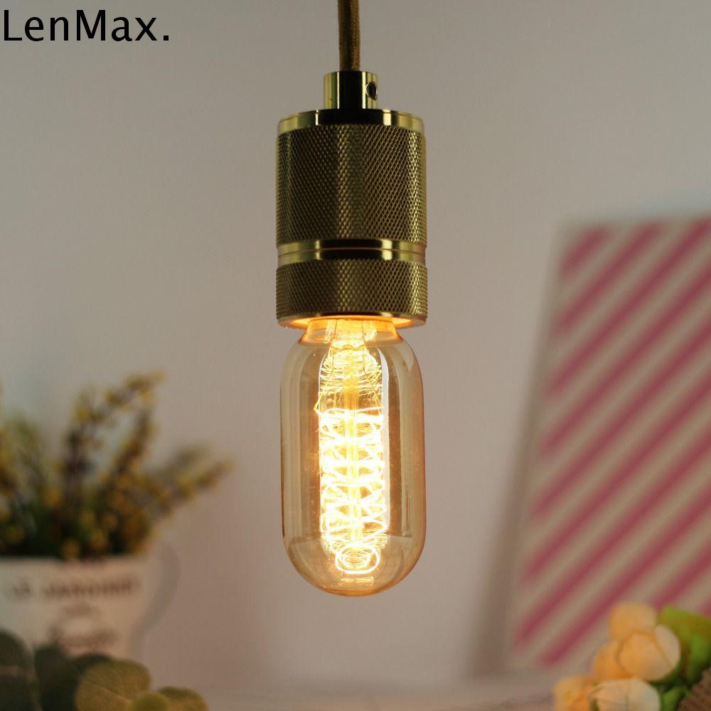 LENMAX. 4pcs Bóng đèn Bóng đèn Edison Bền bỉ Tiết kiệm năng lượng Bóng đèn sợi đốt Thiết kế cổ điển Sợi xoắn ốc Đèn cổ điển Trang trí nhà cửa