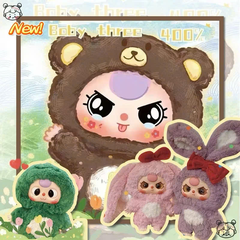  1 Hộp mù baby three phiên bản đặc biệt 400% siêu to mềm dễ thương BLIND BOX MẪU NGẪU NHIÊN 