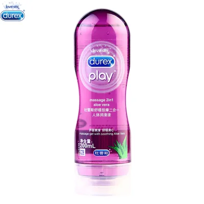 Durex 200ml Play 2in1 Aloe Vera, Sex Lubricant Massage Gay Lubrication Water Soluble Gel Massage Anal Body Lubricants Oral Vagina Greas Sex Toy Adult Lube