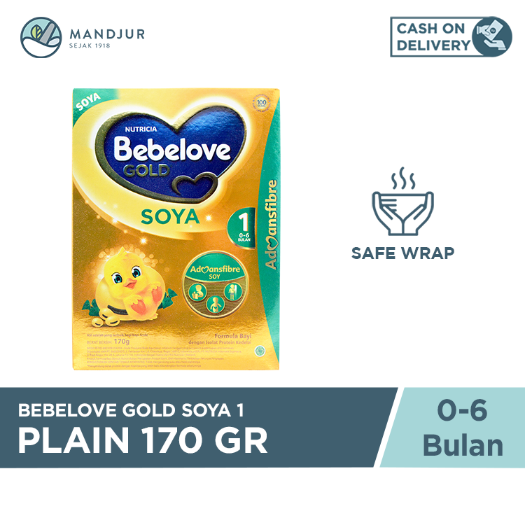 Bebelove GOLD Soya 1 (0 - 6 Bulan) Formula Bayi Bubuk 170 Gram