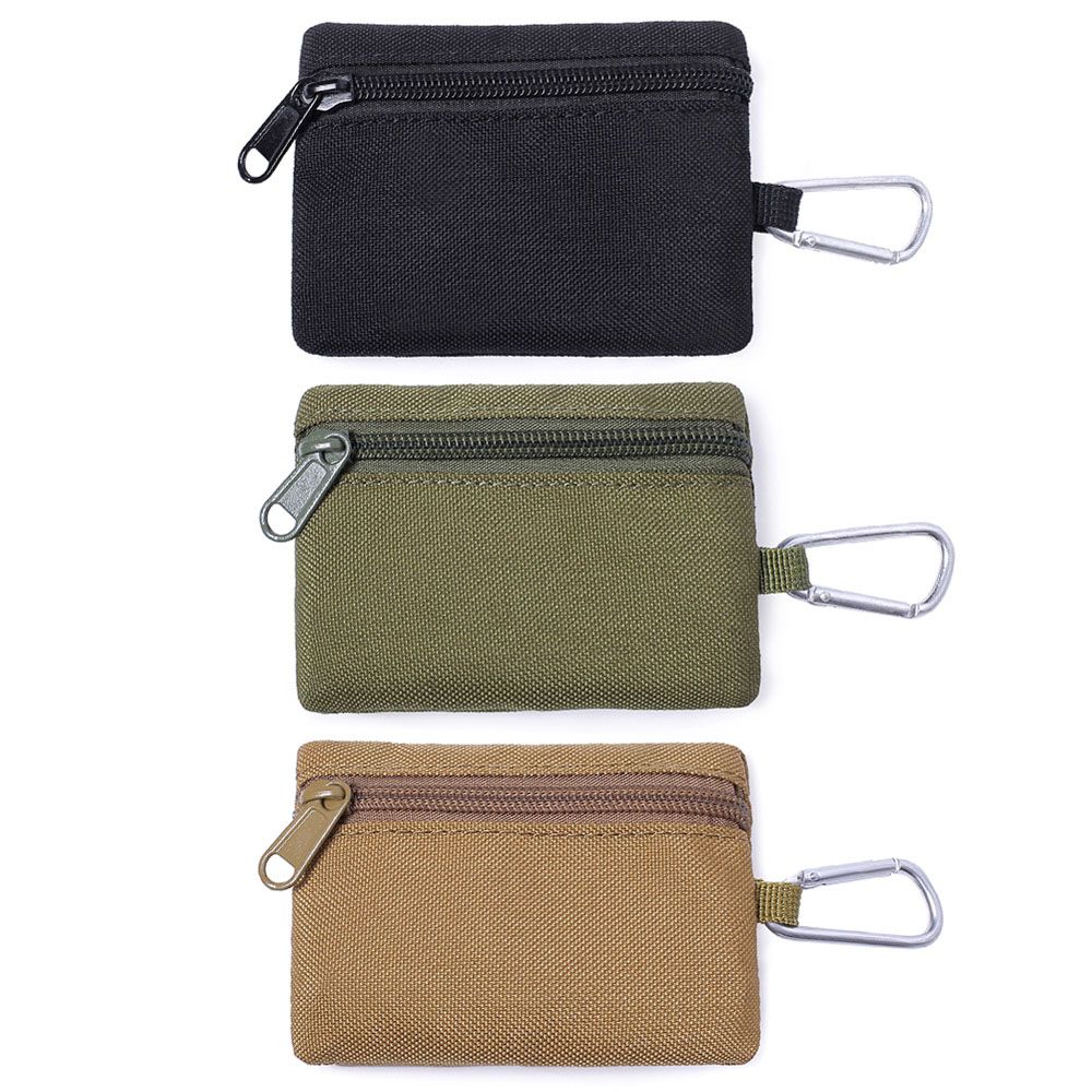 UANGX with Carabiner Nylon Belt Bag Outdoor Portable Wallet Waterproof