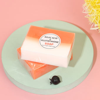 PureSkinCare Kojic xà phòng axit xà phòng làm sạch làm trắng da thủ công có nhãn