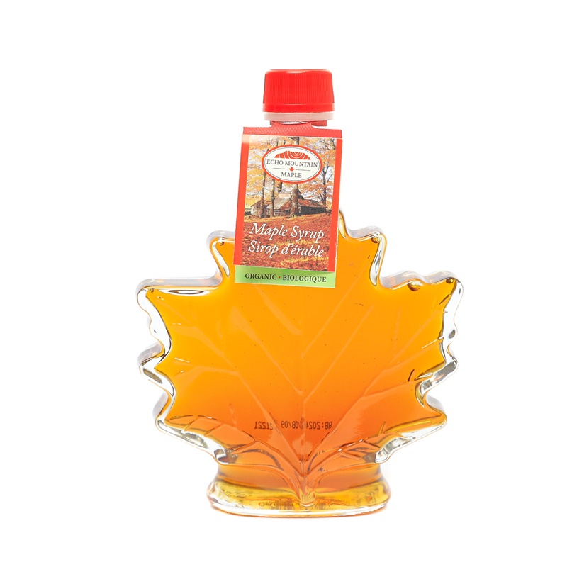 Siro Lá Phong Hữu Cơ, Organic Maple Syrup, Leaf Shaped Bottle 250ml