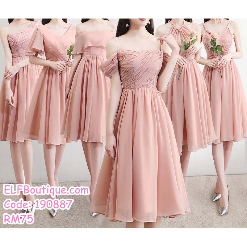 Buy Bridesmaid Dress Gown Peach online Lazada .ph