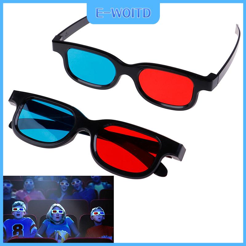 【E-WOITD】 แว่นตา3D สีแดงน้ำเงินแบบสากลสำหรับเกมภาพยนตร์ anaglyph มีมิติ ราคา 16 บาท*ส่งฟรี