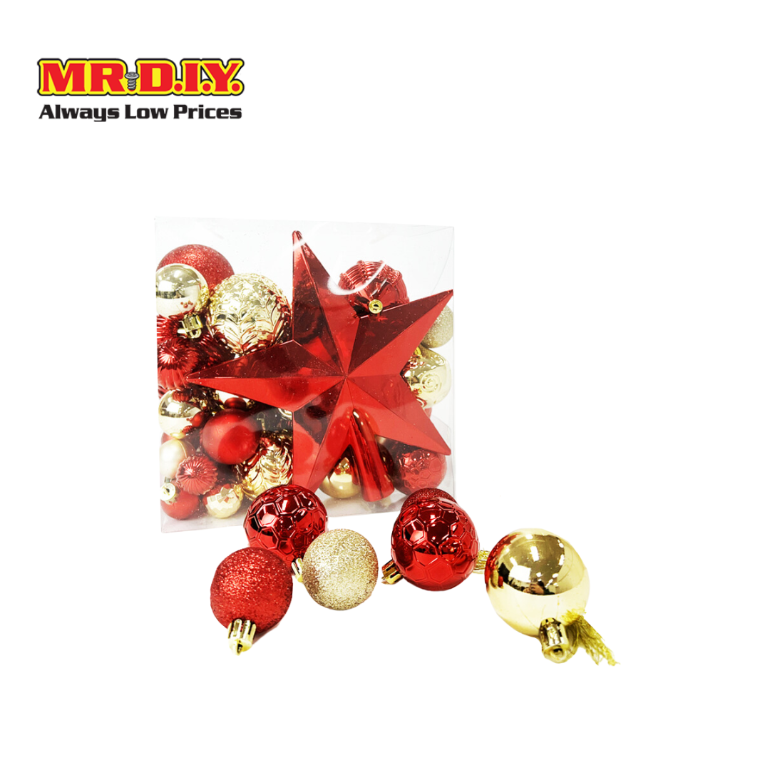 มิสเตอร์. ดี.ไอ.วาย เซตลูกบอลและดาวตกแต่งวันคริสต์มาส ปีใหม่ งานปาร์ตี้ (คละไซส์) ราคา 208 บาท*ส่งฟรี