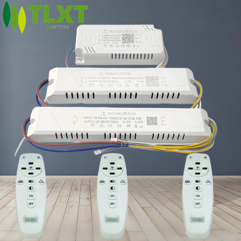 TLXT LED Tri Color Remote Control Drive Power Supply 2.4 G 12-24W*2 24-40W*2 30-50W*2 40-60W*2 50-70W *2 60-80W*2 20-40W*4 30-50W*4 40-60W*4 50-72W*4 40-60W*6 50-72W*6 40-60W*8 50-72W*8