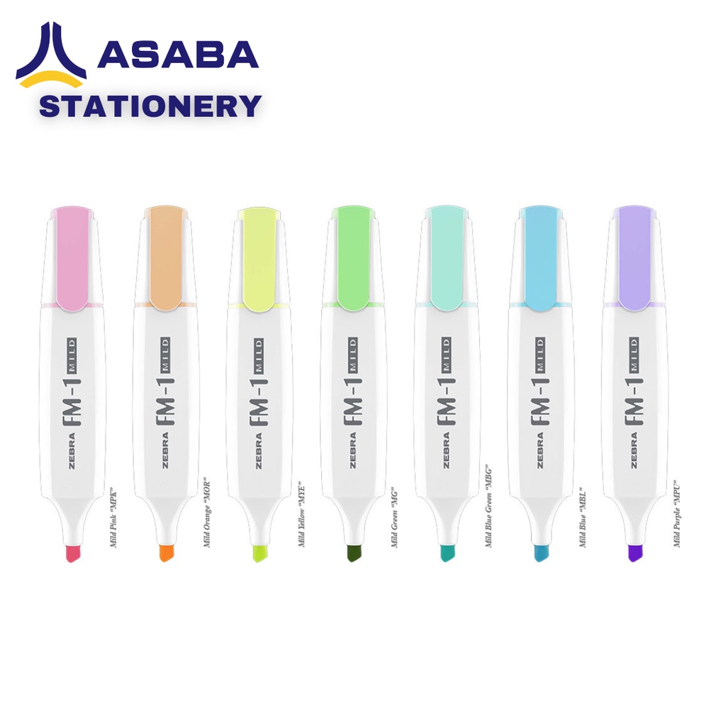 Asaba Stationery - Highlighter Pen Penanda Warna Zebra FM-1 Mild