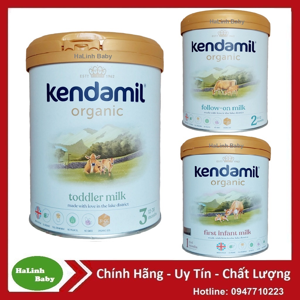 Sữa Kendamil Organic số 1-2-3 800g Date 2023