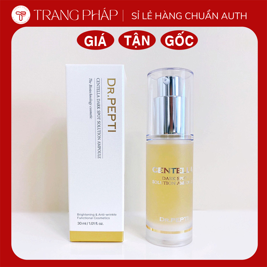 Tinh chất dưỡng trắng căng bóng da DR.PEPTI Centella Dark Spot Solution Ampoule 30ml Hàn Quốc