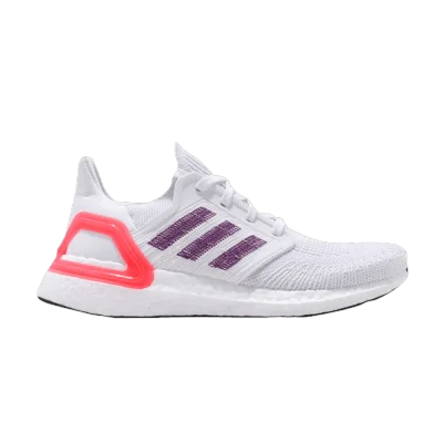 Adidas Ultraboost 20 - Women Running Shoes (White / Glory Purple / Red) EG0726