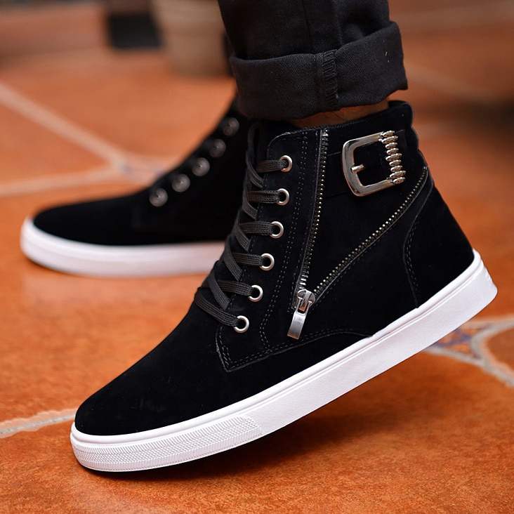 Hot Sp And Autumn Men Boots Comfortable Quality High Top Shoes Men New Casual Shoes Botas Breathable Masculinas Hjm89