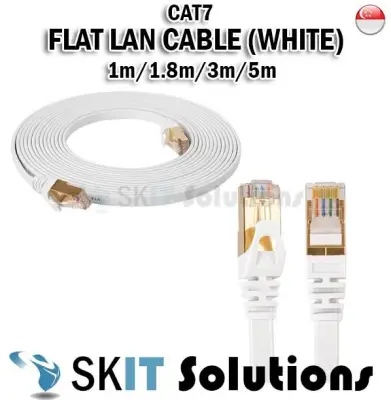 【Network Cable】 ★Cat 7★ CAT7 Flat Type Lan Networking Cable Eight-Core Copper Many Length Available