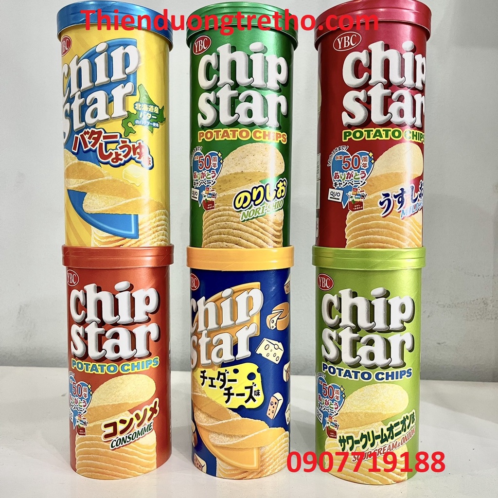 Snack khoai tây cho bé Chipstar Chip Star Nhật Bản 50g
