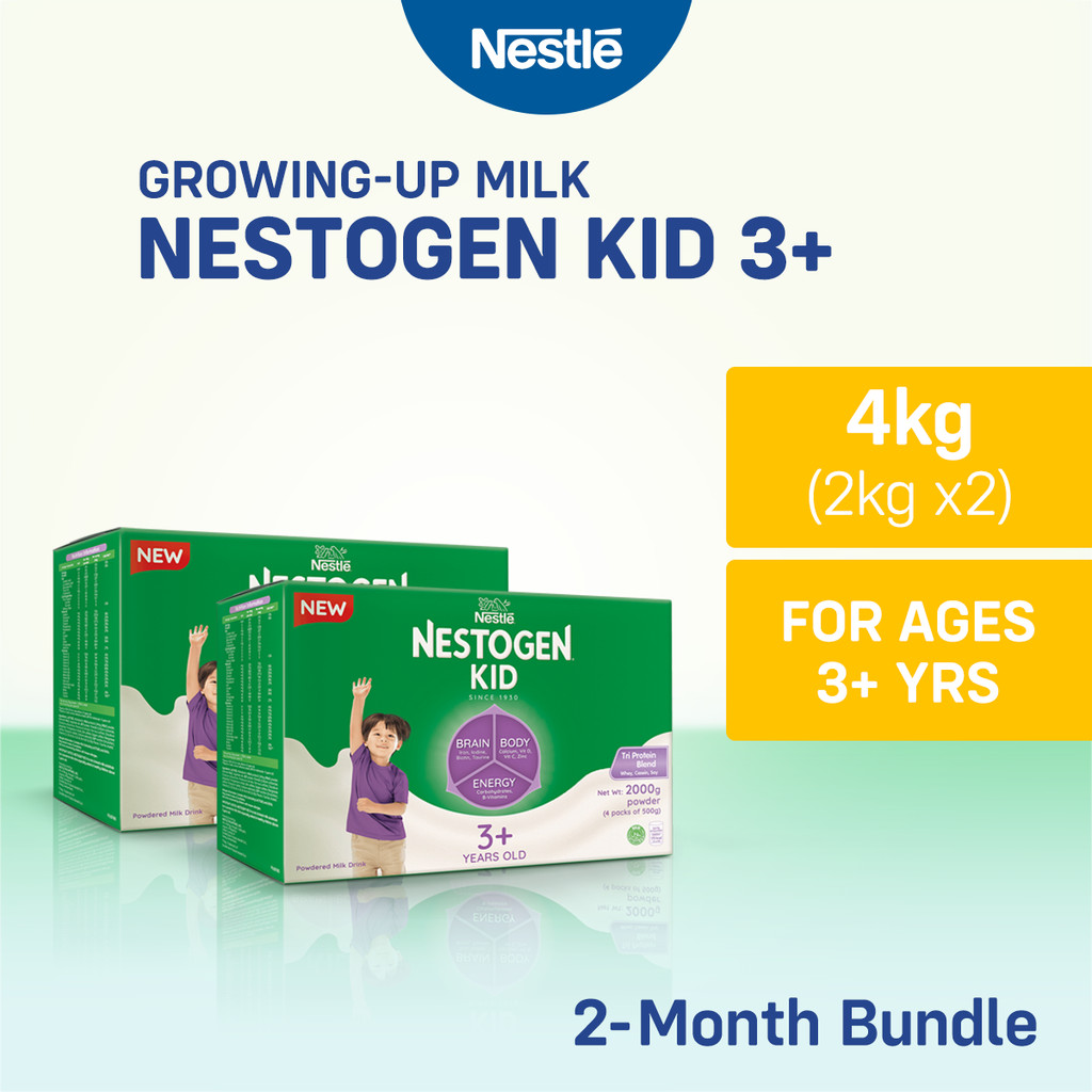 NESTOGEN KID 3+ Growing-Up Milk Powder For Children 3+ Years Old 4kg (2kg x2)