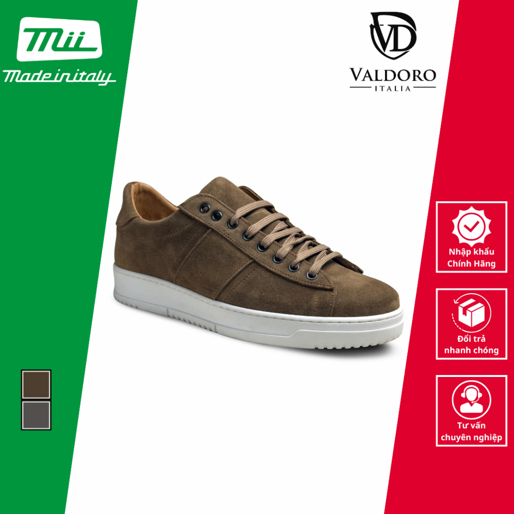 Giày Sneaker Nam Da Lộn Sản Xuất Tại Italy - Valdoro -BRANDO-SUEDE_TDM