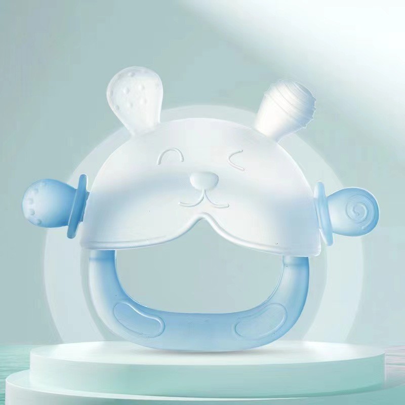Rabbit sleeve hand teether PP silica fruit can be sterilized at high temperature