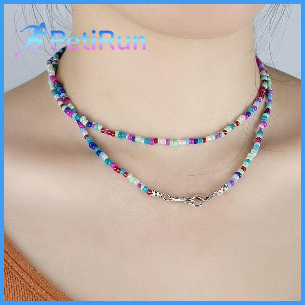 PETIRUN 1pc Với 2 khóa silicon Dây đeo kính đính cườm Phụ Kiện Đeo mắt Chống trượt Dây đeo kính mắt Cổ điển Vòng cổ kính Nam Nữ