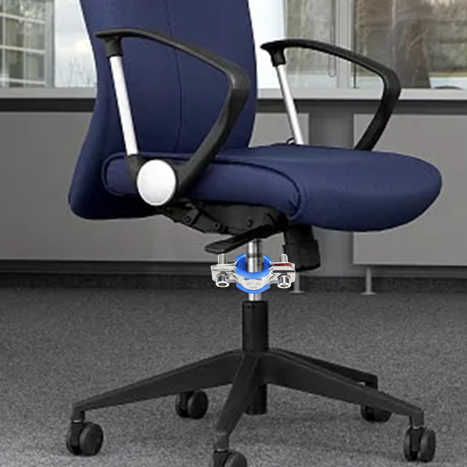 2 Pinces Anti-affaissement Pour Chaise De Bureau - Acier Inox, Diamètre 32-34 Mm, Réglables Avec Vis