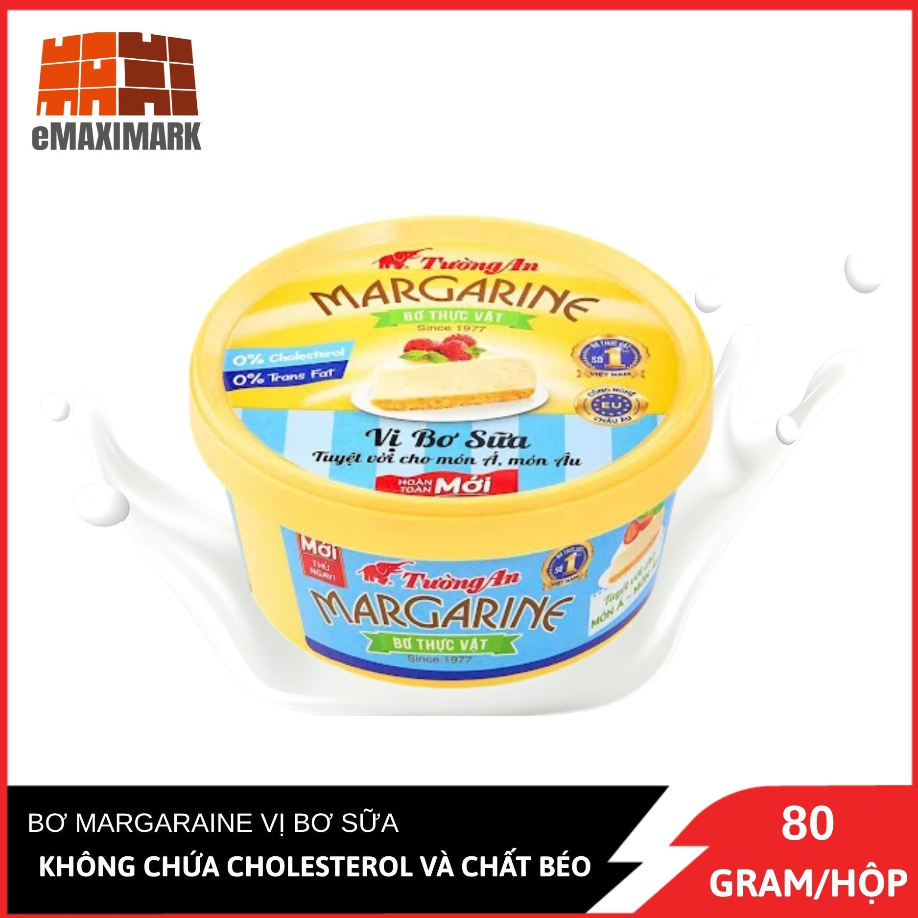 BƠ MARGARINE VỊ BƠ SỮA 80GR/HỘP