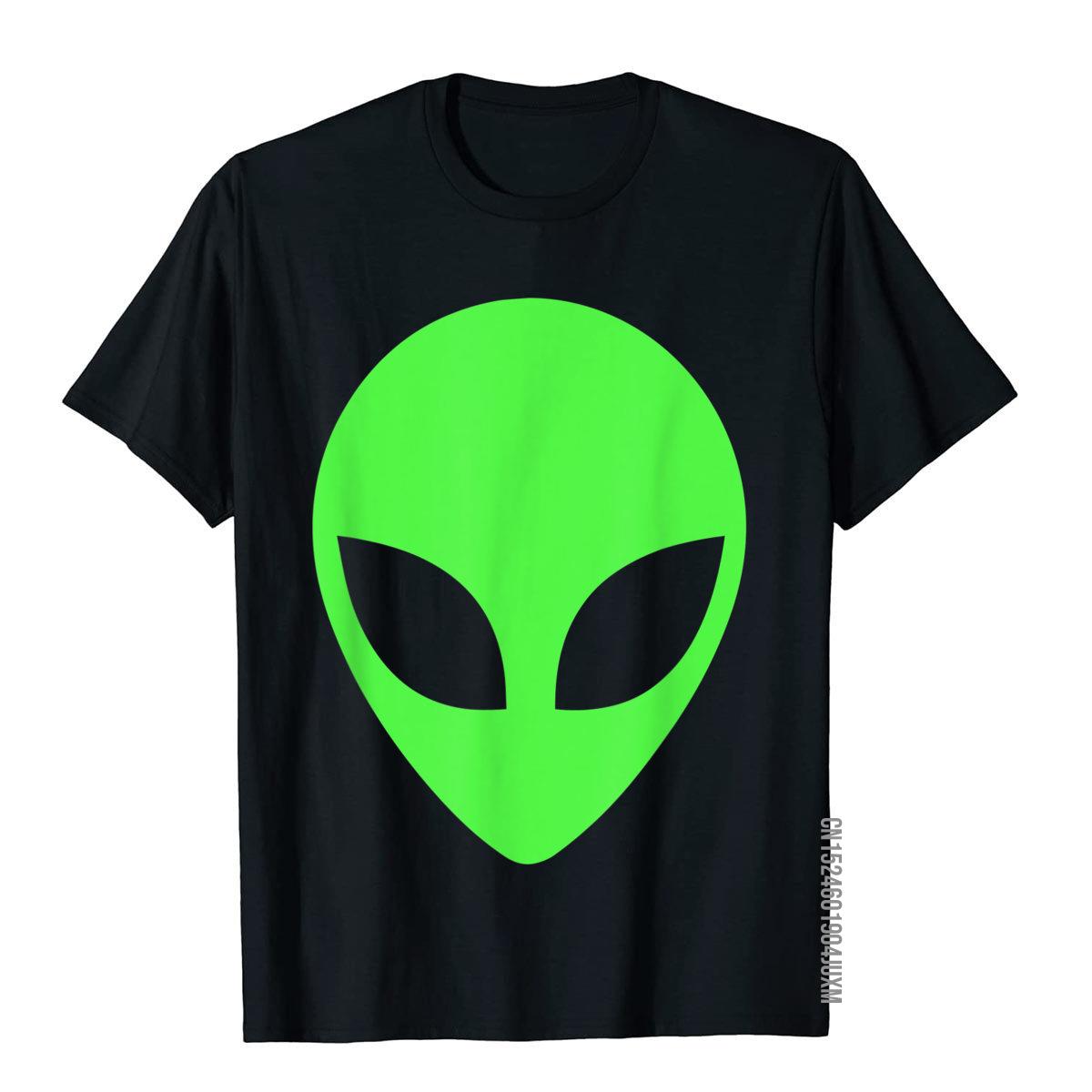 Green Alien Head 90s Style Funny Alien T-Shirt__97A3651black