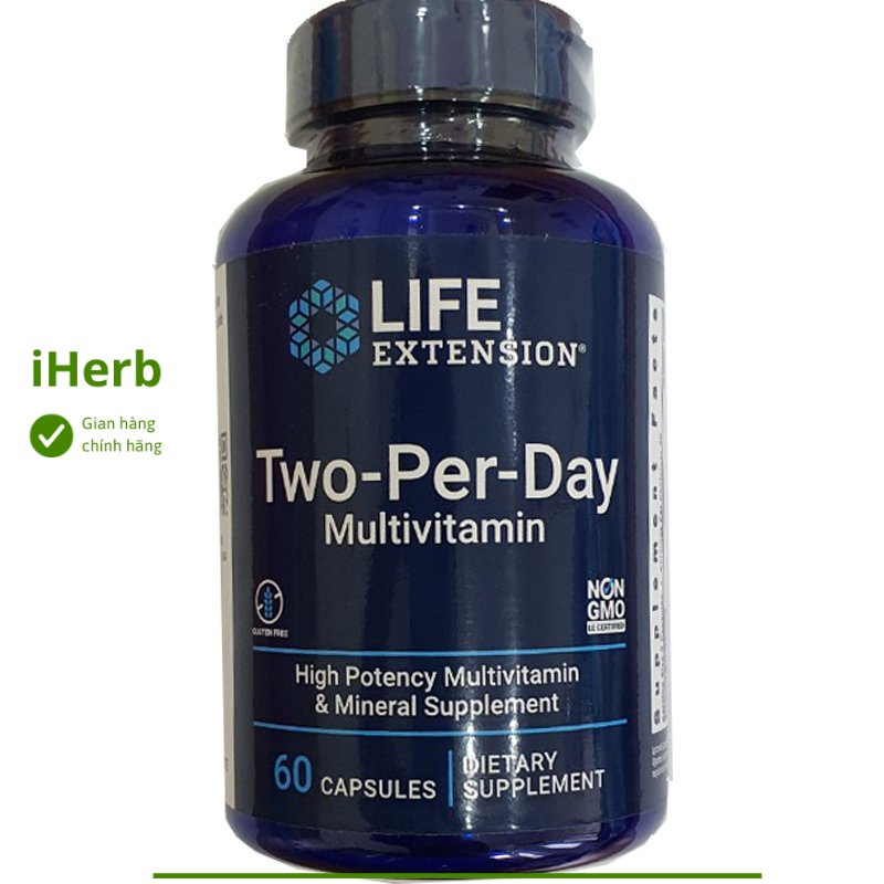 Life Extension, Two-Per-Day Multivitamin, 60 Capsules - iHerb Vietnam