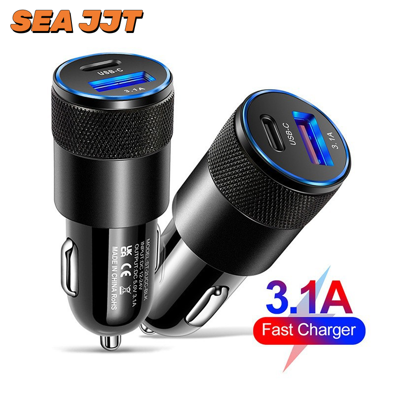 Sea Jjt Premium Metal Car Charger with Usb-C for Fast Charging Devices Giá 25,650 Đồng*Miễn phí vận chuyển