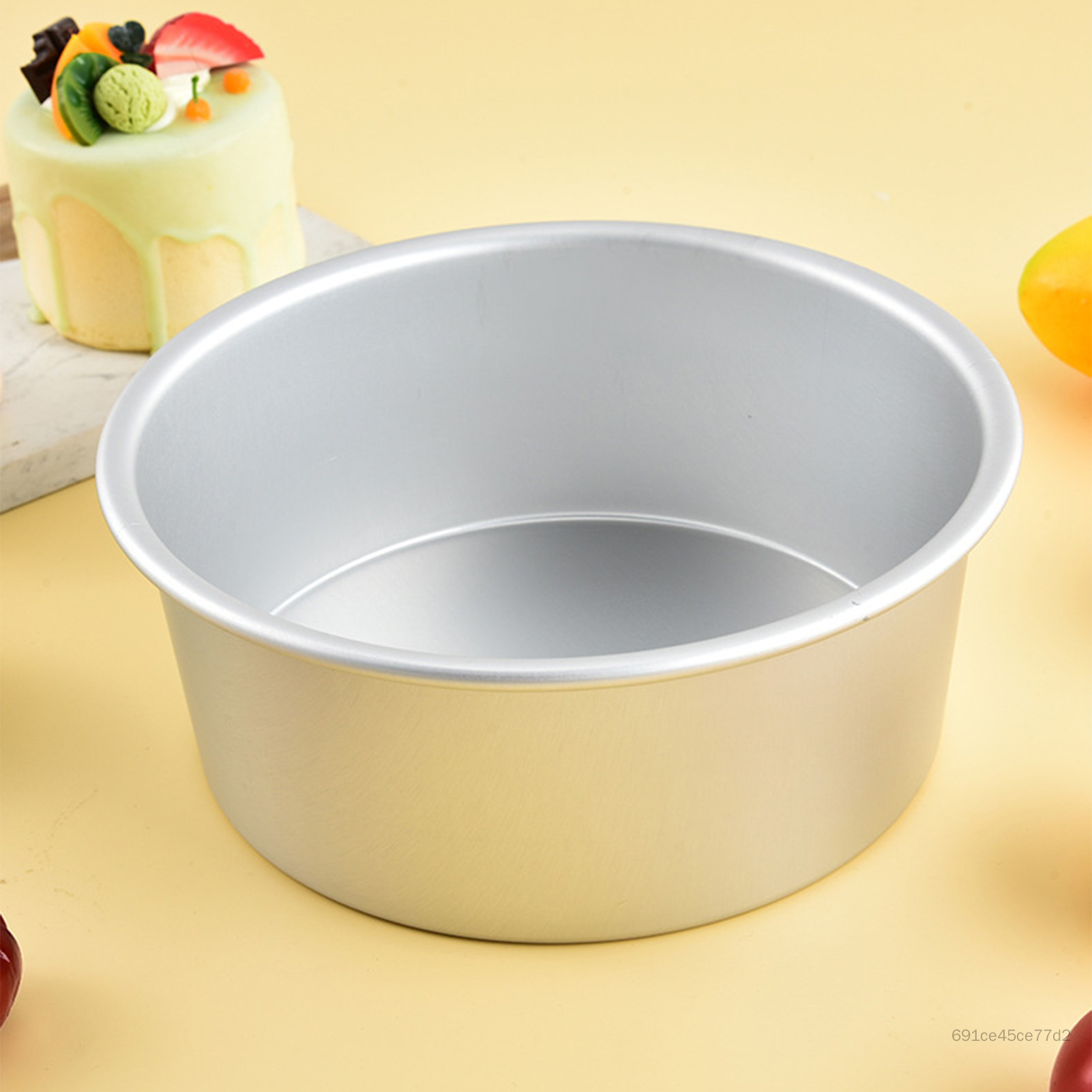 Chảo làm bánh đế cố định anodized tròn dùng cho khuôn nướng bánh phô mai Mousse voan với mặt trong mịn và phân bổ nhiệt đều FD-VN