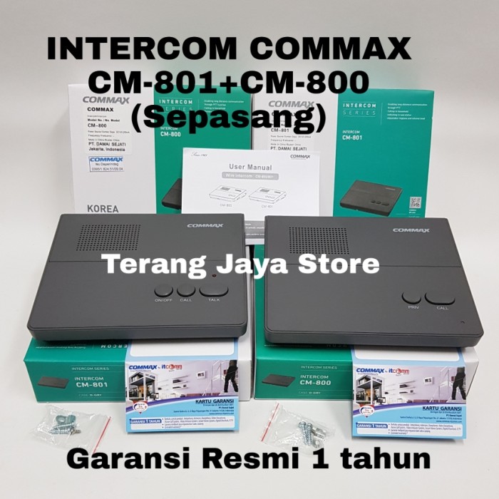 INTERCOM COMMAX CM-801+CM-800 WIRED INTERCOM COMMAX CM801+CM800 (2PCS)-Shelishop13 Harga 783,000 rupiah*Gratis Ongkir